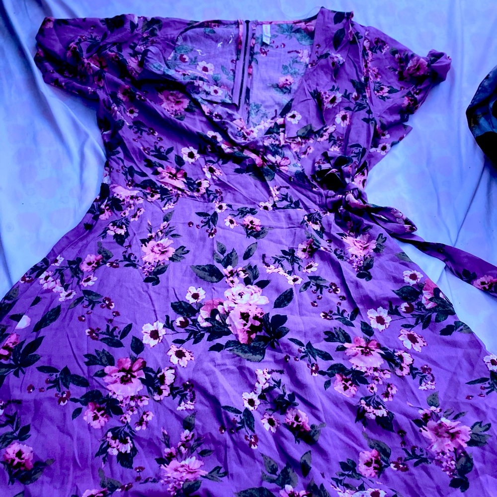 A floral flowy dress